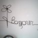 Scritta "Bonjour"  in  fil di ferro,  da parete, ferro cotto nero,decorazione casa country shabby