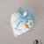 Bomboniera battesimo per bimbo portaconfetti cuore in tessuto bianco, cavallo a dondolo e lettera personalizzabile