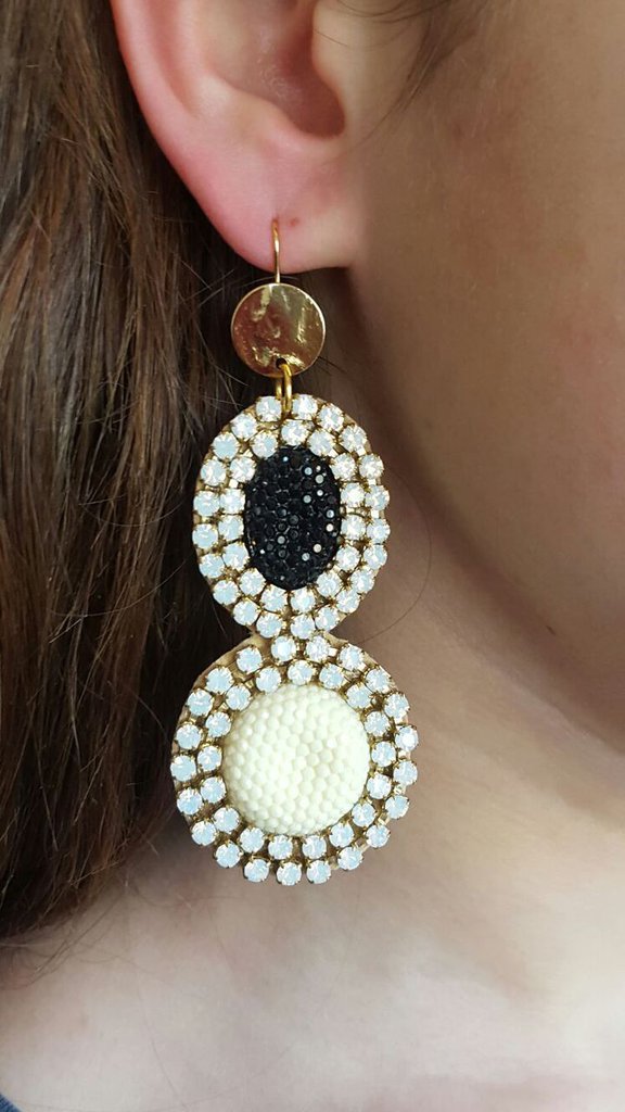 4 Paio Di Orecchini Pendenti A Forma Di Goccia Con Strass Di Cristallo E 4 Stili Gioielli In Lega Per Le Donne Platino E Oro Chiaro - Foto 10