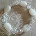 Bracciale elastico con cristalli e perle Murano