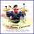 Cake topper "Batteria acustica" MOd. grande Blu argento idea regalo sopratorta musica Natale comunione cresima compleanno