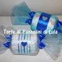 Torta di Pannolini Pampers Caramella + CALZINI- idea regalo, originale ed utile, per nascite battesimi