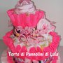 Torta di Pannolini Pampers 3 piani- idea regalo, originale ed utile, per nascite, battesimi e compleanni