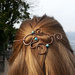 Spilla fermaglio per capelli con spirali Fermacapelli blu Accessori moda Accessori donna Regalo donna Capelli lunghi