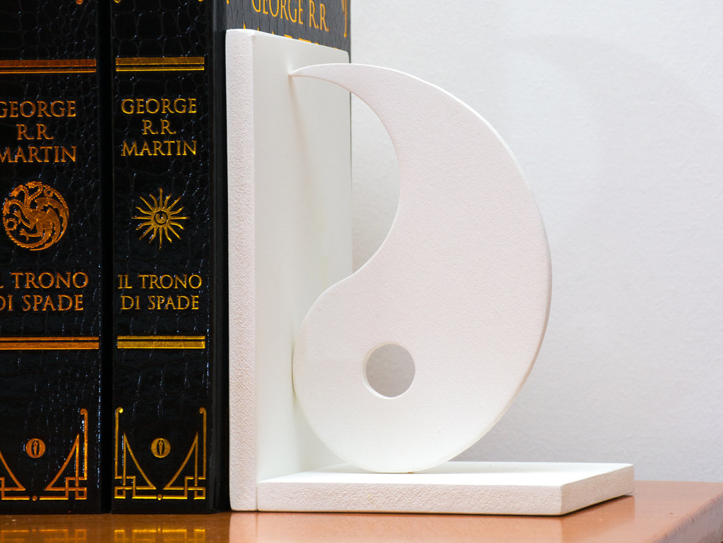 Fermalibri In Legno Di Noce Con Base Metallica - Supporti Decorativi Moderni Per Libreria E Scrivania - Foto 4