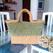 borsa handmade realizzata con cordino e fondo