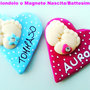 lotto stock 1 ciondolo charm o magnete fimo bomboniera neonato bimba battesimo nascita cake topper piedini piedi cuore ciuccio biberon carrozzina