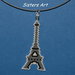 Collana "Torre Eiffel" con pendente realizzato con perline Miyuki delica