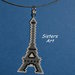 Collana "Torre Eiffel" con pendente realizzato con perline Miyuki delica