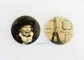 Medaglione ciondolo raffigurante Katharine Hepburn in legno 35 mm 1pz