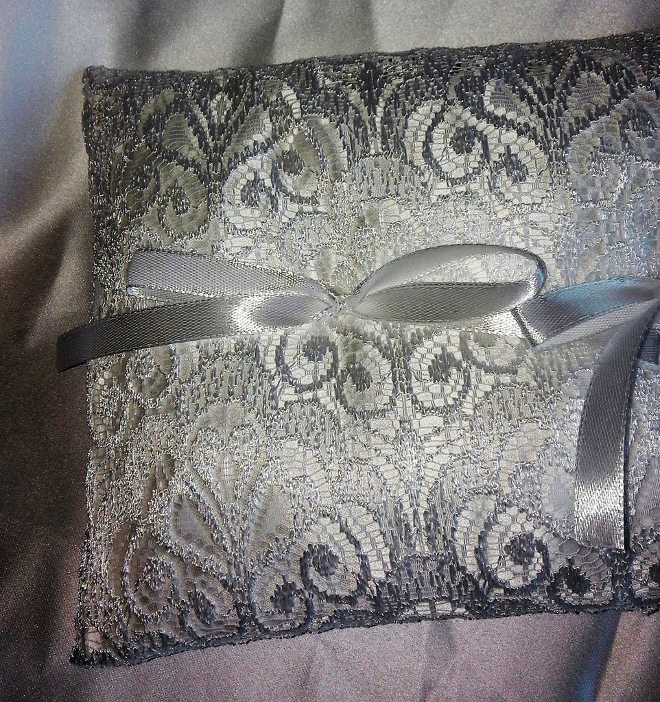 Cuscino Porta Fedi Bianco Per Matrimonio Shabby Chic - Foto 10