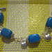 Bracciale pietre rettangolari azzurre e borsette in argento tibetano