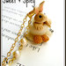 aLICE IN WONDERLAND-SWEET RABBIT  IN THE TEA CUP NECKLACE-SOLO SU COMMISSIONE!!