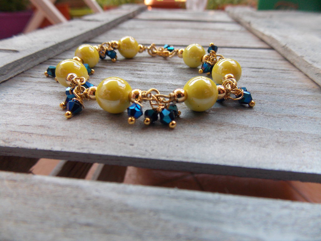 Bracciale Intrecciato A Mano Giallo E Blu - Regolabile, Per Uomo E Donna, Simbolo Di Pace E Supporto