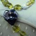 Collana vetro e cristallo ambra/ Amber glass crystal necklace
