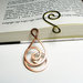 Segnalibro in rame, segnalibri metallo, fermasoldi, graffette, idea regalo, accessori per libri. SLBR-004