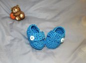 Scarpine scarpette mocassini  neonato bebè uncinetto crochet