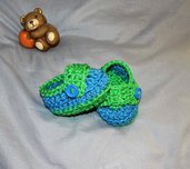 Scarpine scarpette mocassini  neonato bebè uncinetto crochet