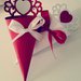 50 Coni porta riso-confetti decorati con fiocco, cuore. Matrimonio-nozze-nascita