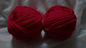 Cotone elastico rosso a gomitoli