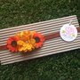 Fascia elastica per capelli a girasole primaverale in tono giallo e arancione by Little Rose Handmade