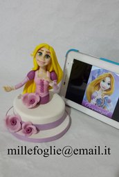 Cake Topper Principessa in Porcellana Fredda(anche Pasta di Zucchero su richiesta)