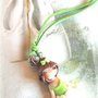 JUST DANCE  - fimo - COLLANA   - BALLERINA danza classica VERDE - idea regalo compleanno comunione