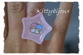 Anello Little twin stars pink