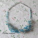                                                      Collana crochet con perline blu e argento