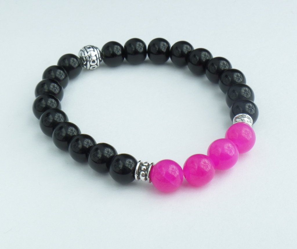 Bracciale Pietra Naturale Onice Nero E Argento 925 | Lourdes - Foto 7