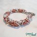 Bracciale chainmaille bizantino silver - rosa antico