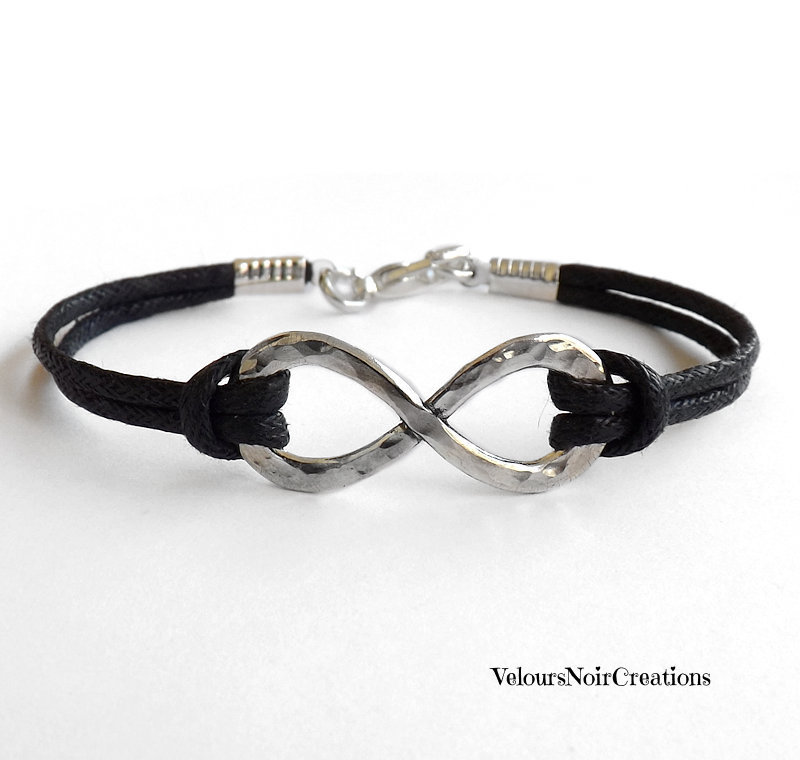 Unendlich U Bracciale da donna e ragazza con simbolo dell'infinito, in argento Sterling 925, con due stelle, regolabile e Argento, colore: Oro rosa, cod. B5432-rose gold