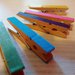 10 Mollette in legno decorative con Washi tape