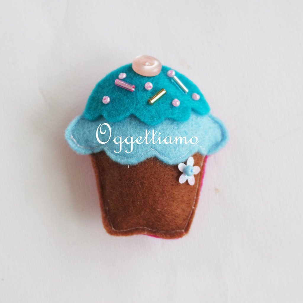 5 Pezzi Bomboniera Molletta con Cupcake - Gadget Festa di