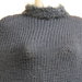 mantella lana nera con bordo