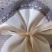 Sacchetti-Bomboniere matrimonio in misto lino bianco e pizzo grigio- Dimensione 12x10 cm - Varieta' di opzioni colore - Rustic chic
