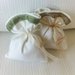 Sacchetti-Bomboniere matrimonio in misto lino bianco e pizzo- Dimensione 12x10 cm - Varieta' di opzioni colore - Rustic chic