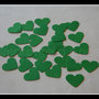 Coriandoli cuore verde smeraldo