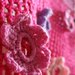 Sciarpa filet con fiorellini applicati crochet - Jo's Crochet