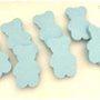 ORSETTO DELLA NINNA NANAN A - LEGNO LACCATO BABY BLUE - misura standard   - sostituisce maniglie - no fimo 