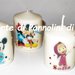 Set 4 candele laccate nomi disegni foto personalizzate idea regalo originale strass