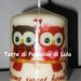 candela laccata nome disegno foto personalizzati idea regalo gufi casa home