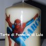 candela laccata nome disegno personalizzati idea regalo originale Spiderman