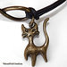Bracciale simbolo infinito e gattino in bronzo 