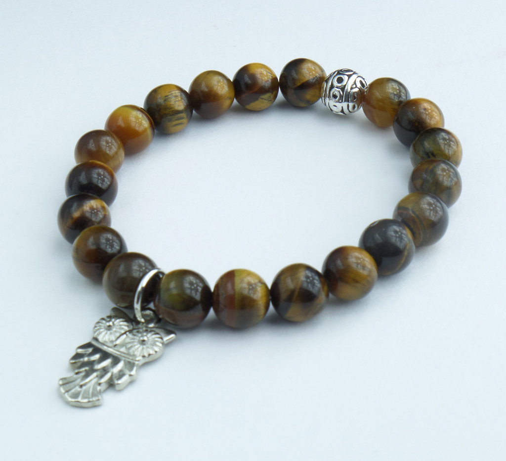 Bracciale Tiè Occhio di Tigre e Pietra Lavica