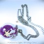 Collana in argentone con Ampolla in Vetro, mini stella marina e mini conchiglie 