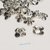Copriperla coppetta fiore colore argento 20 PZ