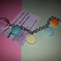 Bracciale con catenina e macarons color pastello