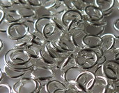 50 Anellini silver plated 6 mm FER 2