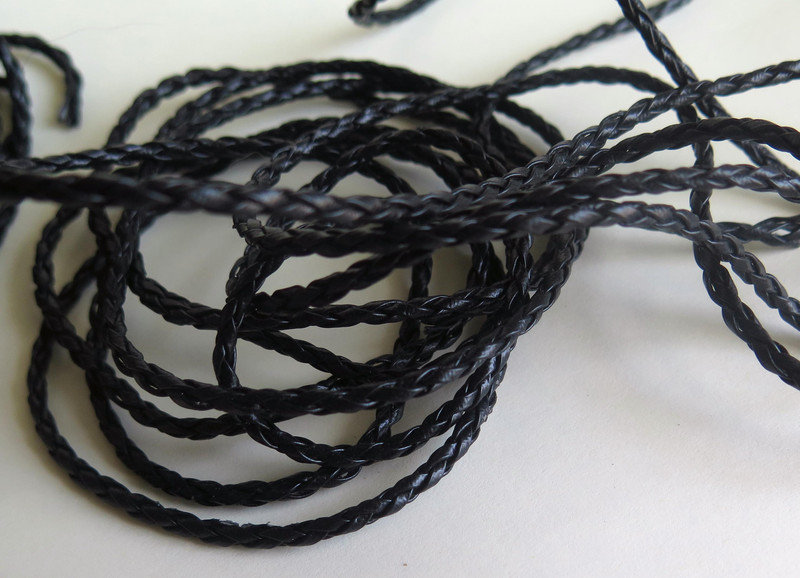 Cordino In Pelle Rotondo, 10 Metri, Diametro 2 Mm, Colore Nero, Ideale Per Gioielli, Bricolage, Portachiavi E Abbigliamento - 5